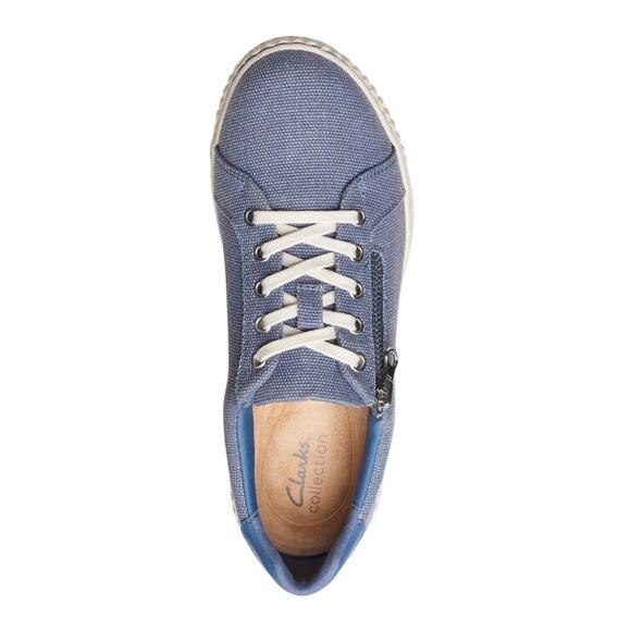 Clarks Women's Caroline Echo Slip On Sneakers Blue Denim Size 8 W - Picture 5 of 6